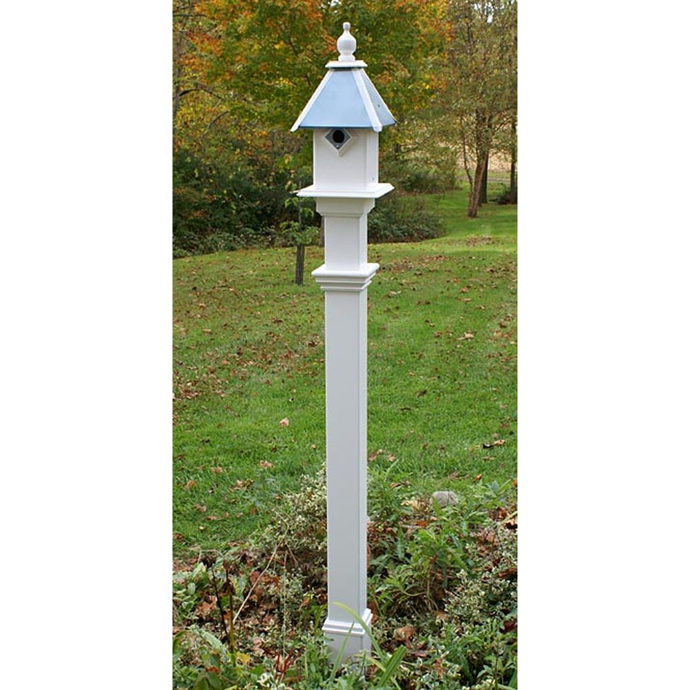 Decorative White Vinyl 4x4 Mounting Post 5 ft.